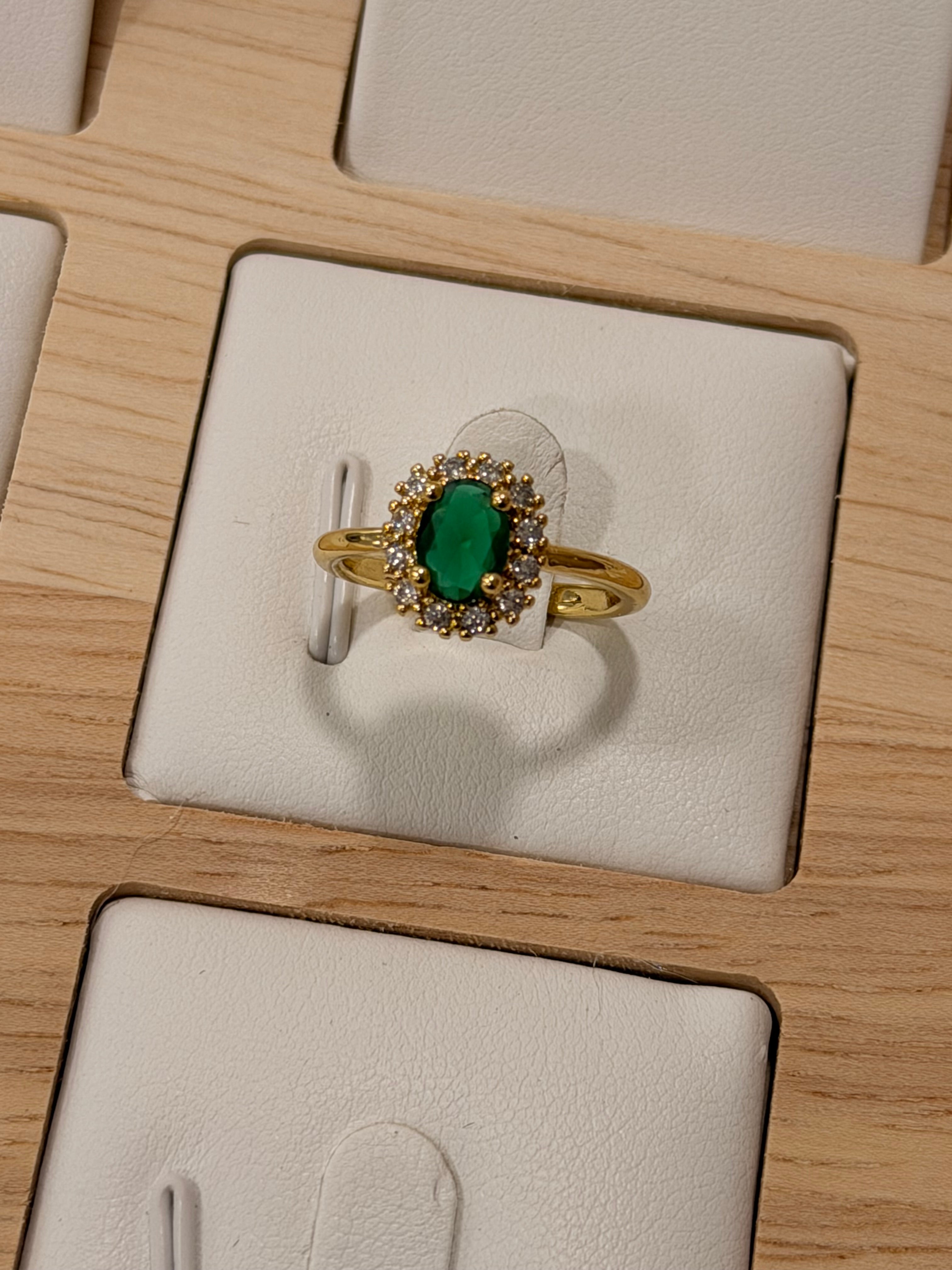Anillo compromiso Esmeralda