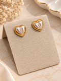 Topo corazón con perla mediano