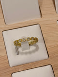 Anillo graduable diamantes grueso