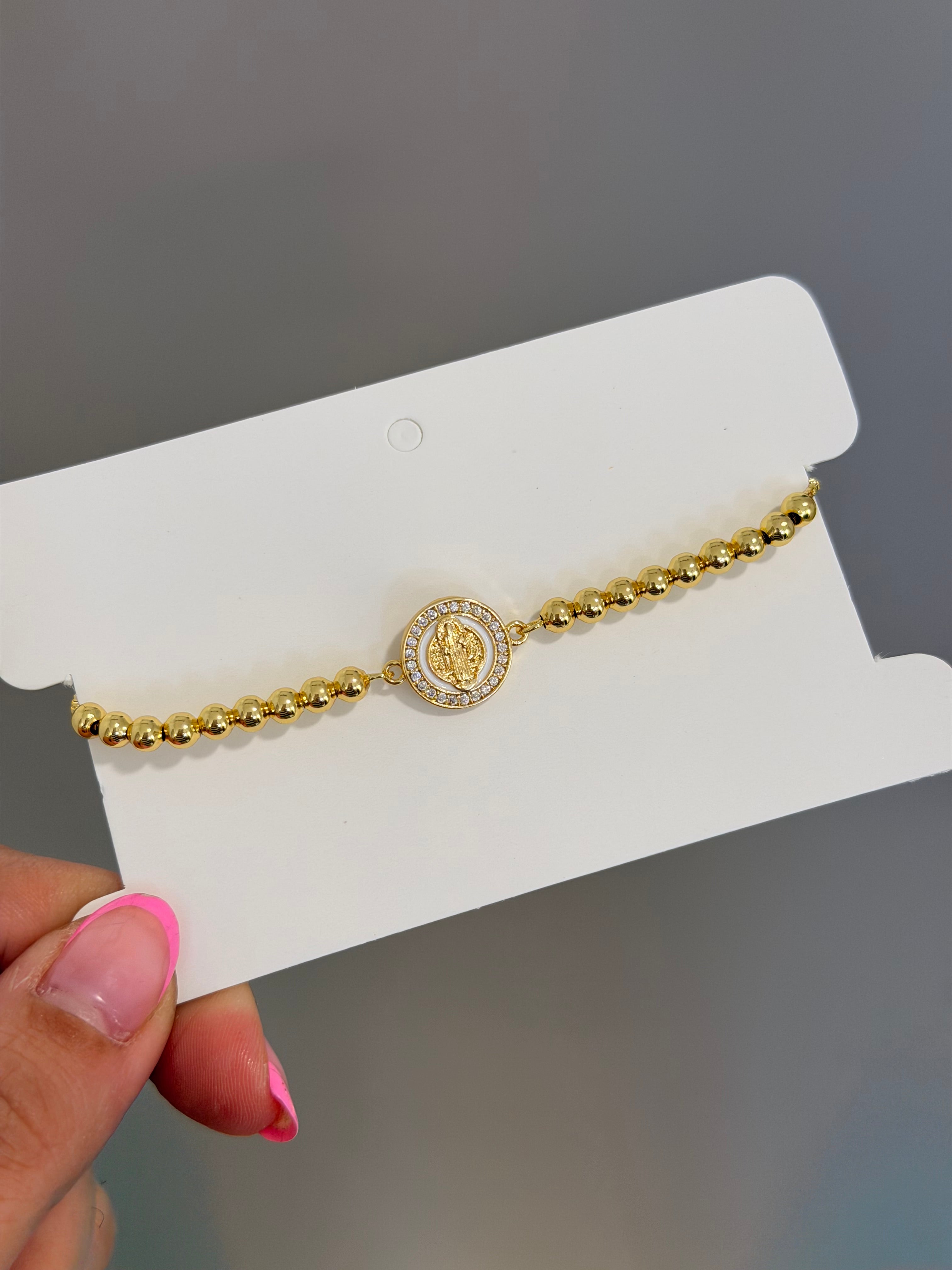 Pulsera san Benito blanco