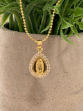 Cadena virgen gota brillante