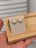 Topo corazón perla