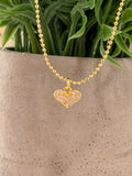 Cadena mini corazón popocho