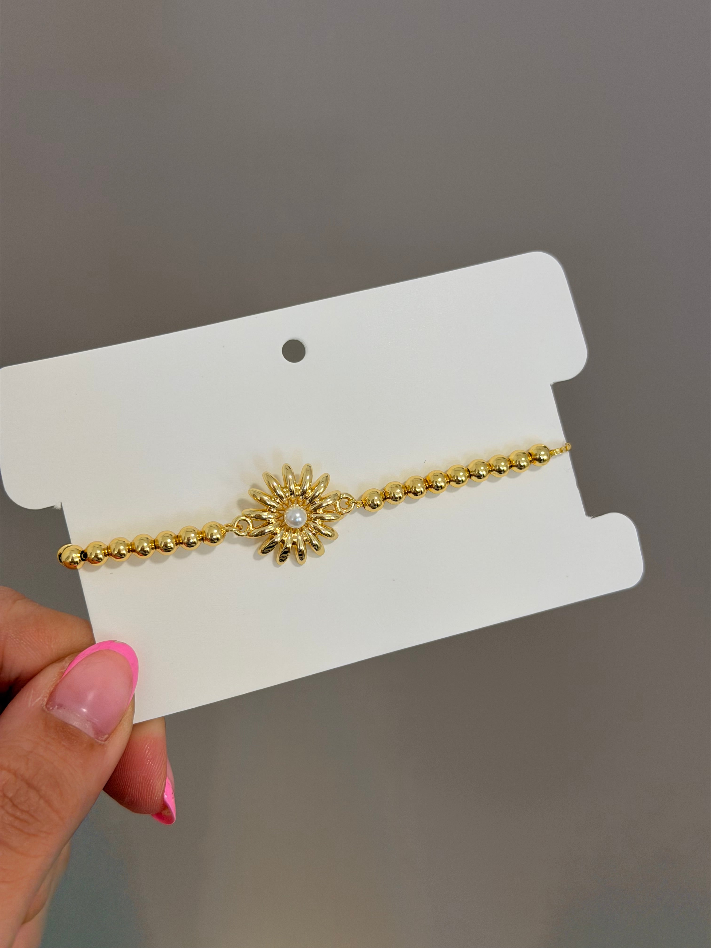 Pulsera girasol perla