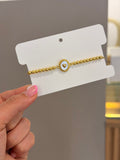 Pulsera corazón blanco