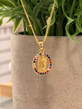 Cadena virgen Guadalupe colores grande