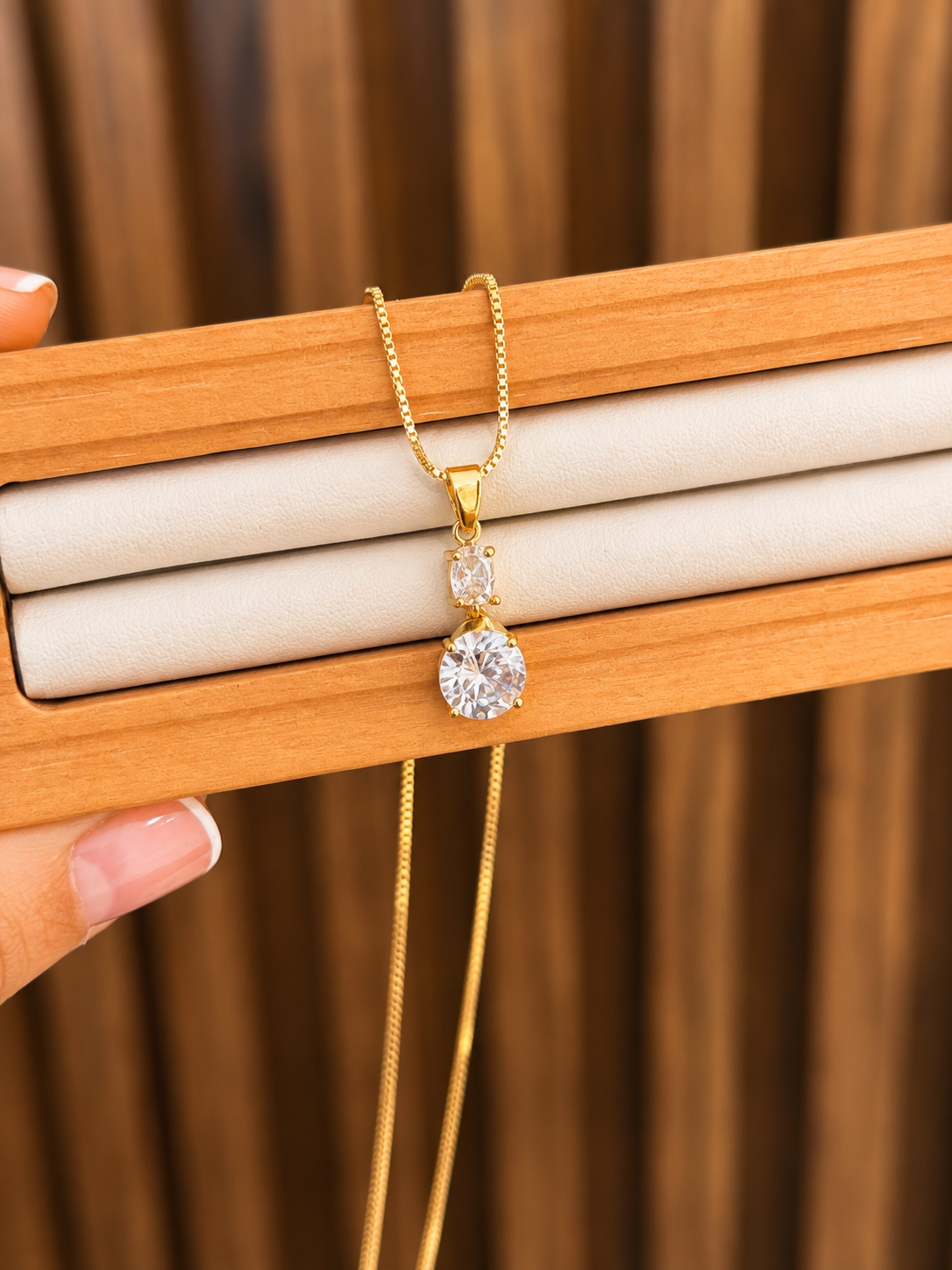cadena refe doble cristal