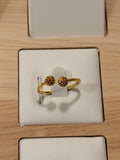Anillo graduable balines rojos