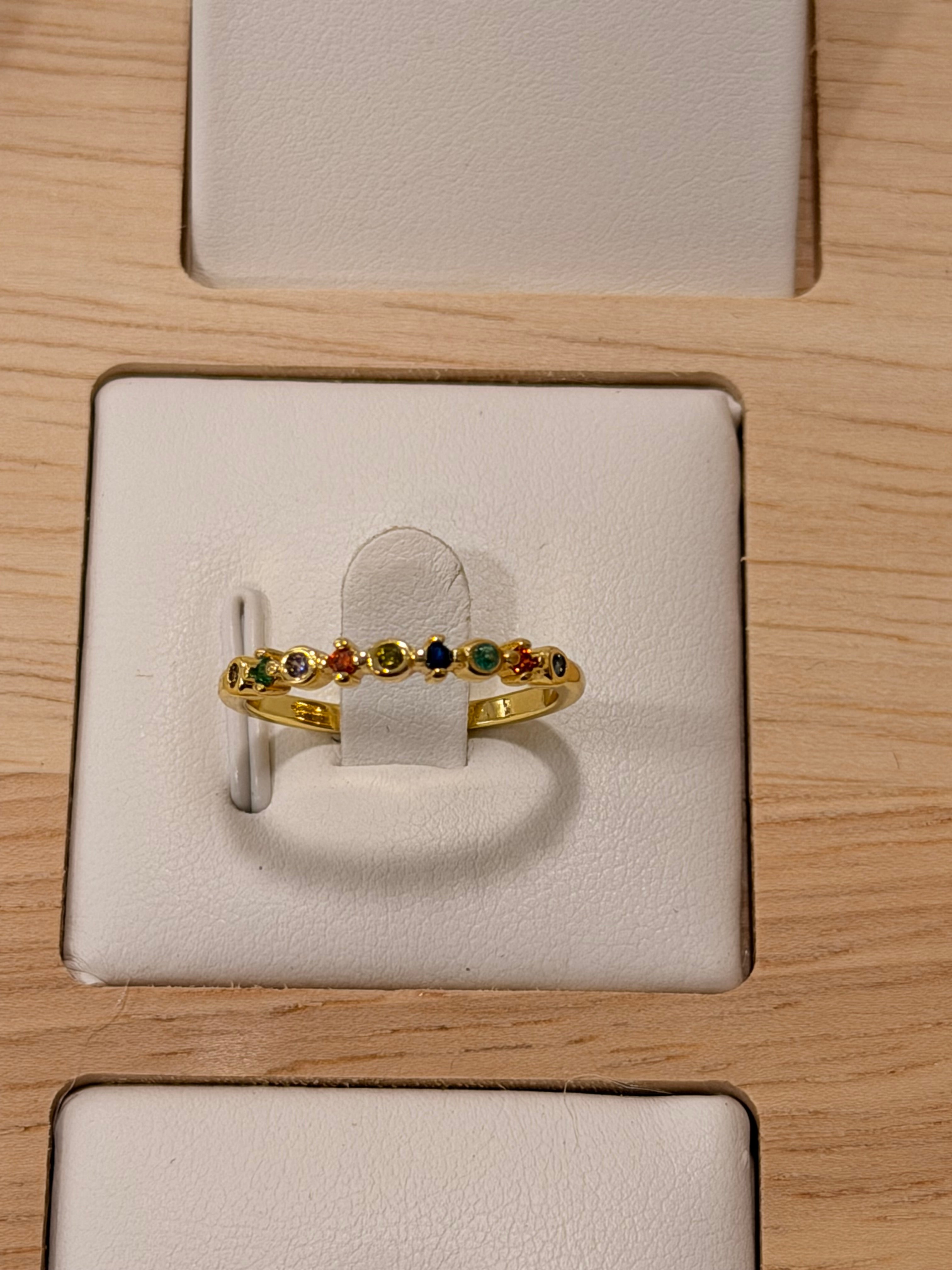 Anillo colores delgado