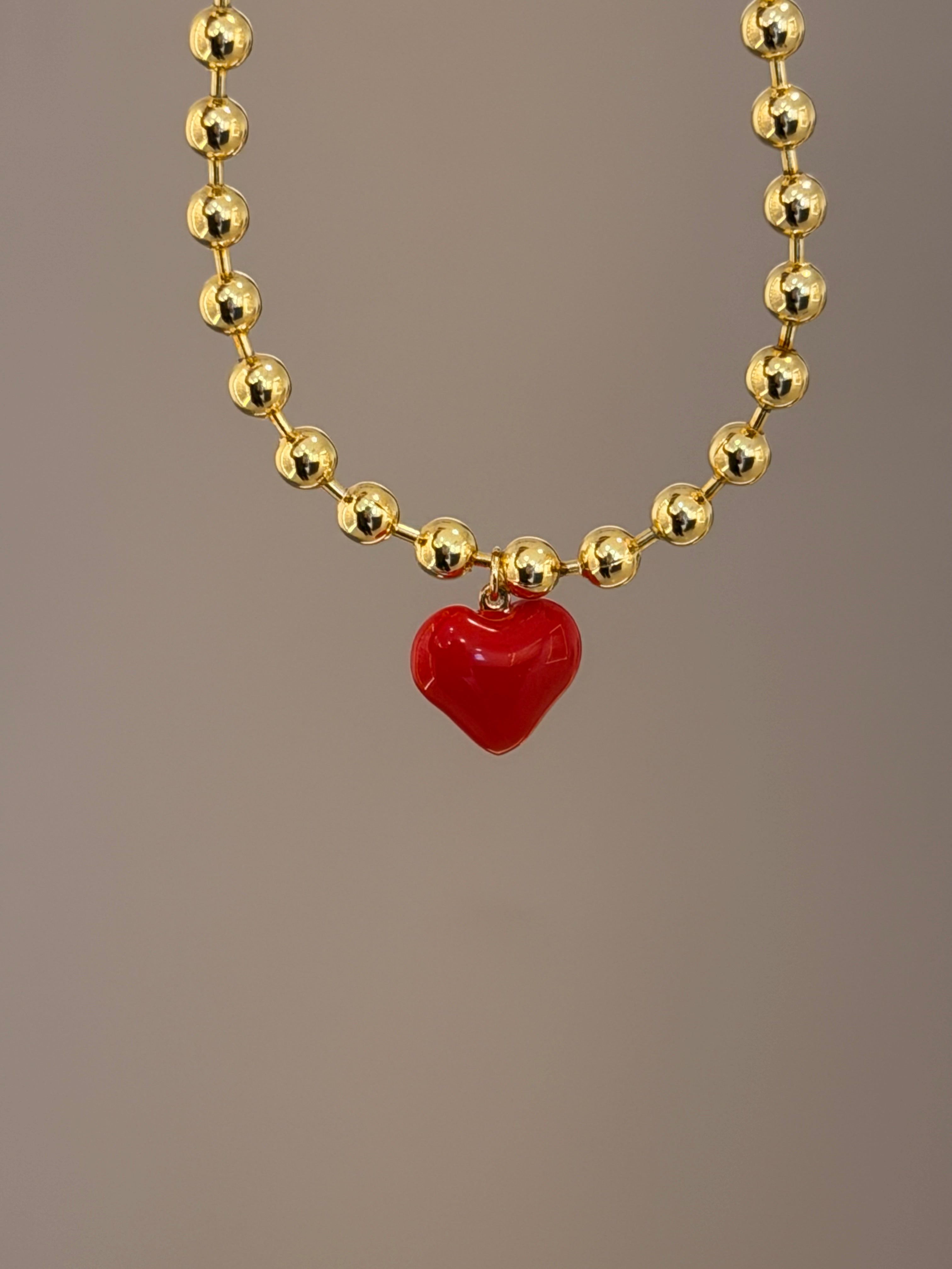Cadena deluxe corazón balín